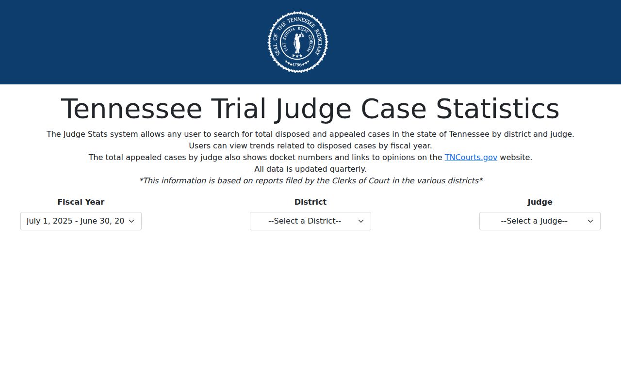 Cheatham County court case records statistics filter