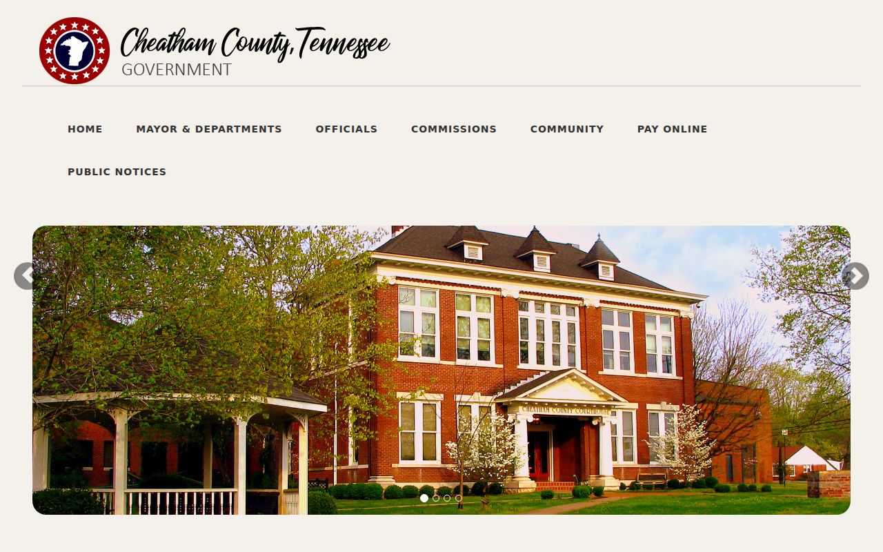 Cheatham County government home page with public office information